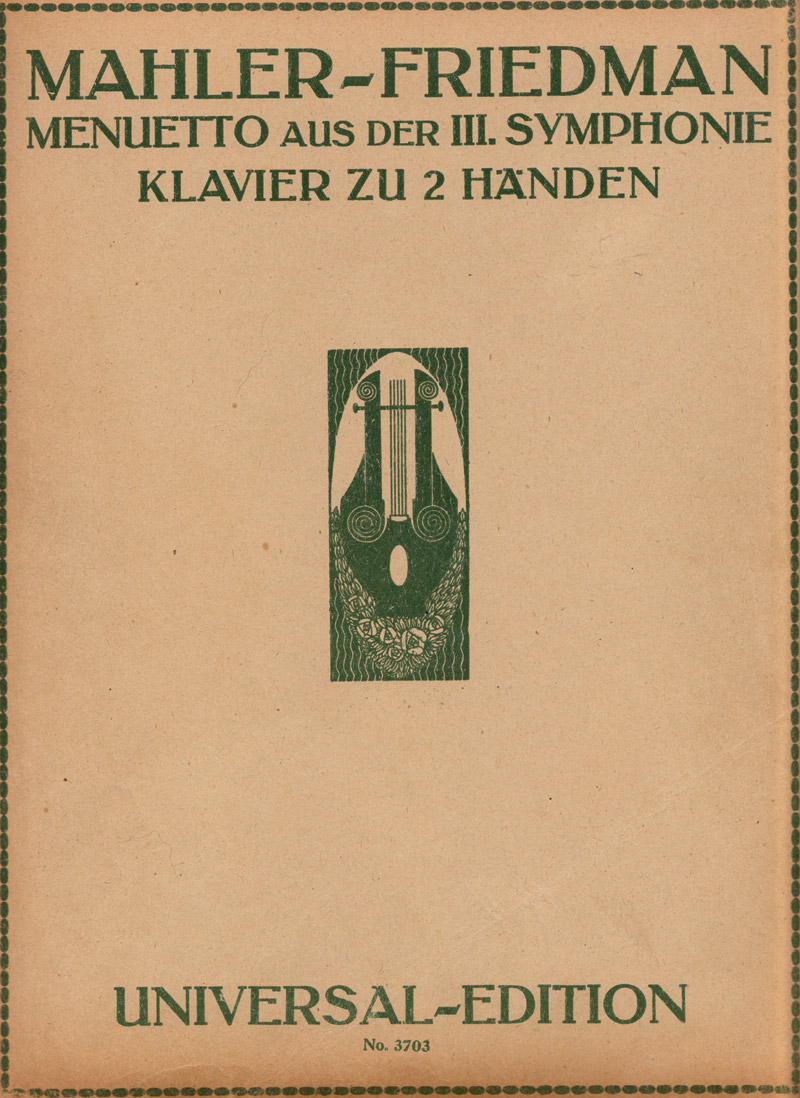 Symphony No. 3, Second Movement, First edition, second issue, front wrapper&nbsp;(1920)