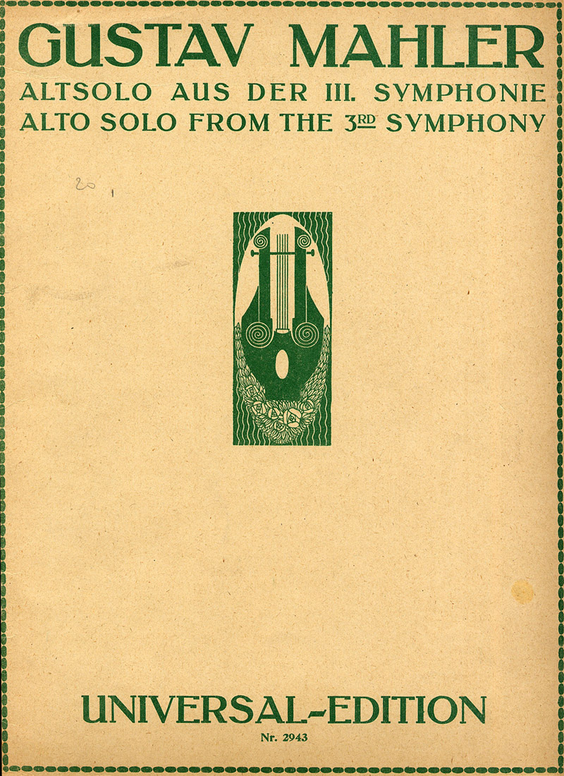 Symphony no. 3, Vocal score, fourth movement, second edition, front wrapper&nbsp;(1921)
